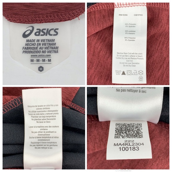 Asics NWT Mens' Heathered Red Cold Weather 1/4 Zip Long Sleeve Shirt, Medium - Picture 15 of 15